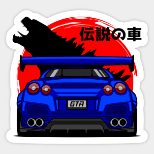 Blue GTR R35 Rear Sticker